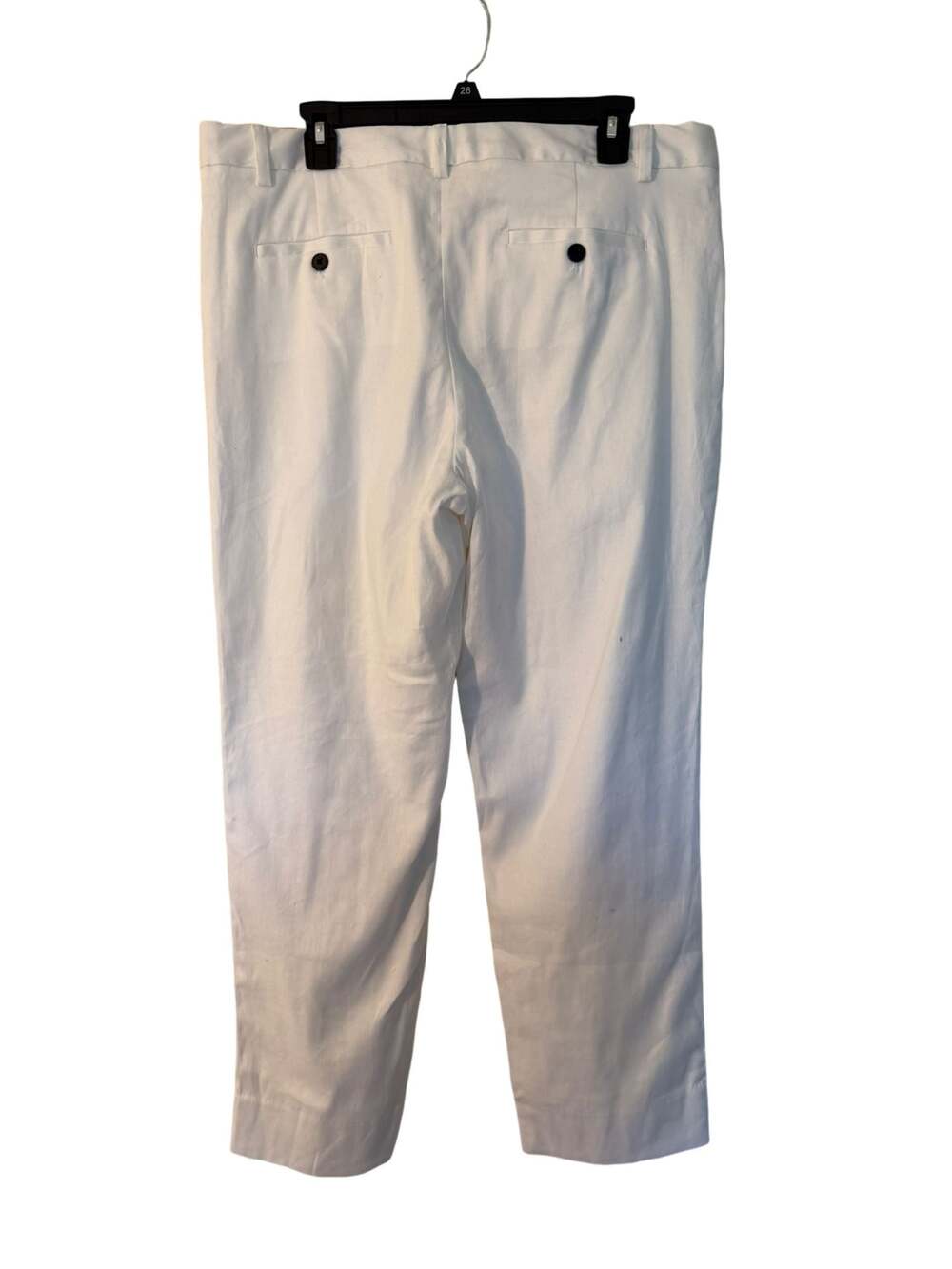 Banana Republic Avery Pleated White Linen Blend Ankle Pants Size 14 NWT - Picture 5 of 7